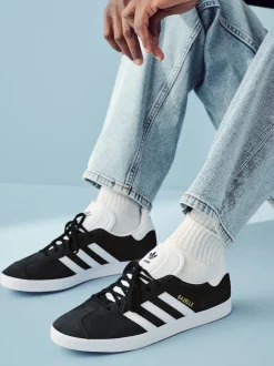 adidas Originals White/Black Gazelle Trainers