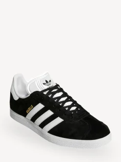adidas Originals White/Black Gazelle Trainers
