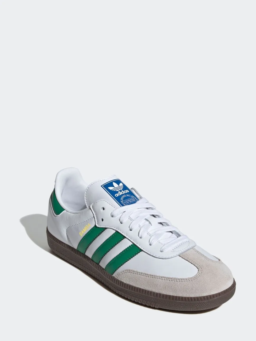 adidas Originals White/Green Samba Trainers