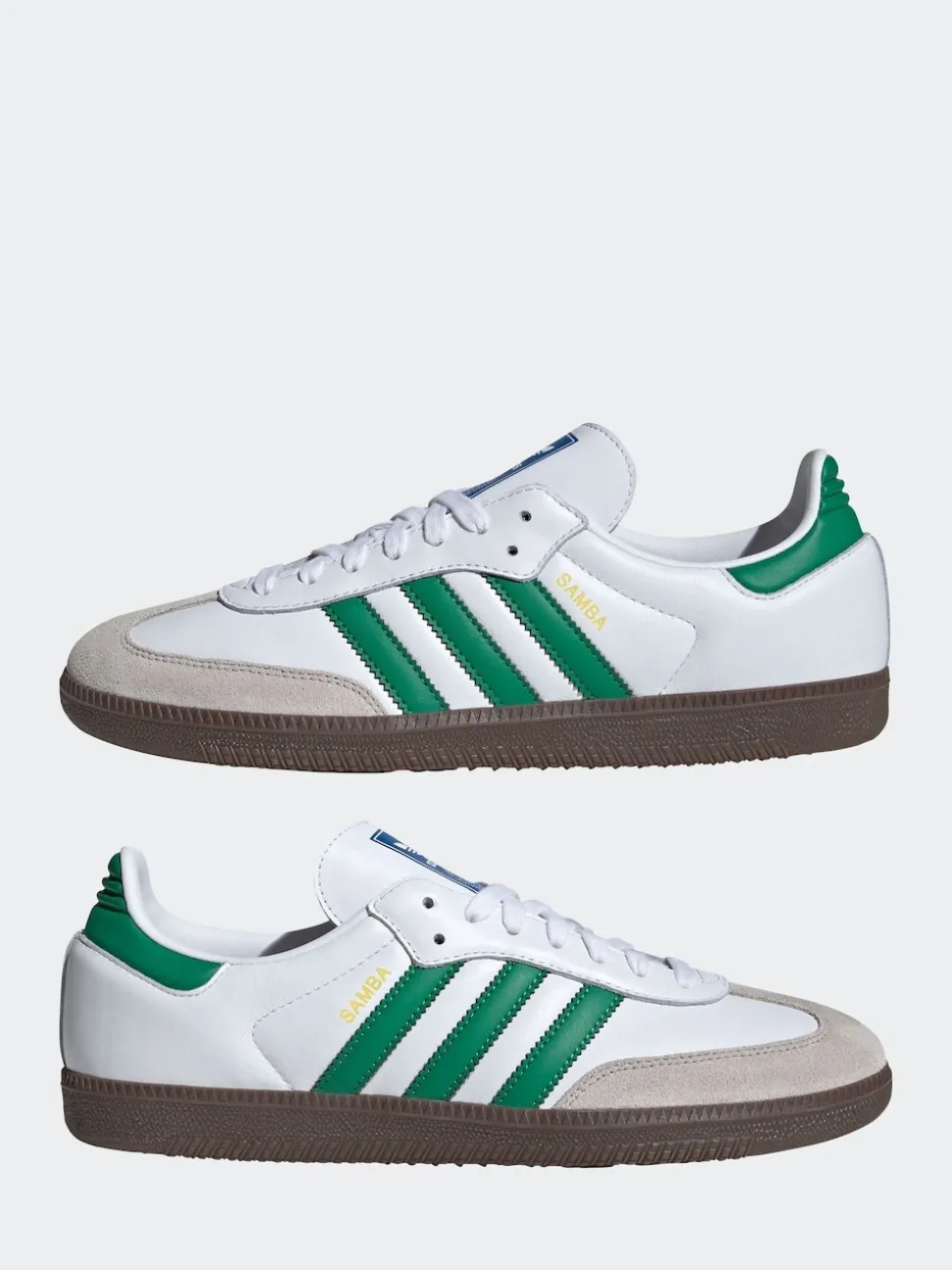 adidas Originals White/Green Samba Trainers