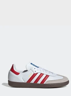 adidas Originals White/Red Samba Trainers