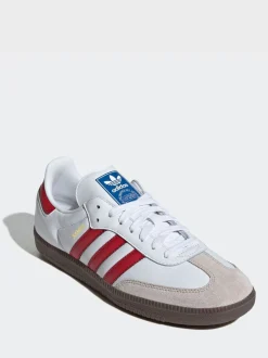 adidas Originals White/Red Samba Trainers