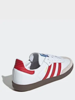 adidas Originals White/Red Samba Trainers