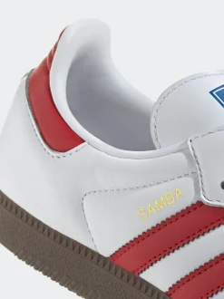 adidas Originals White/Red Samba Trainers
