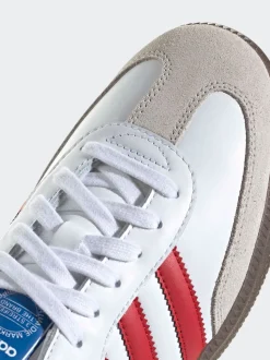 adidas Originals White/Red Samba Trainers