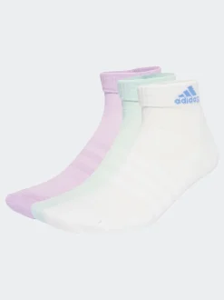 adidas Purple Cushioned Sportswear Ankle Socks 3 Pack