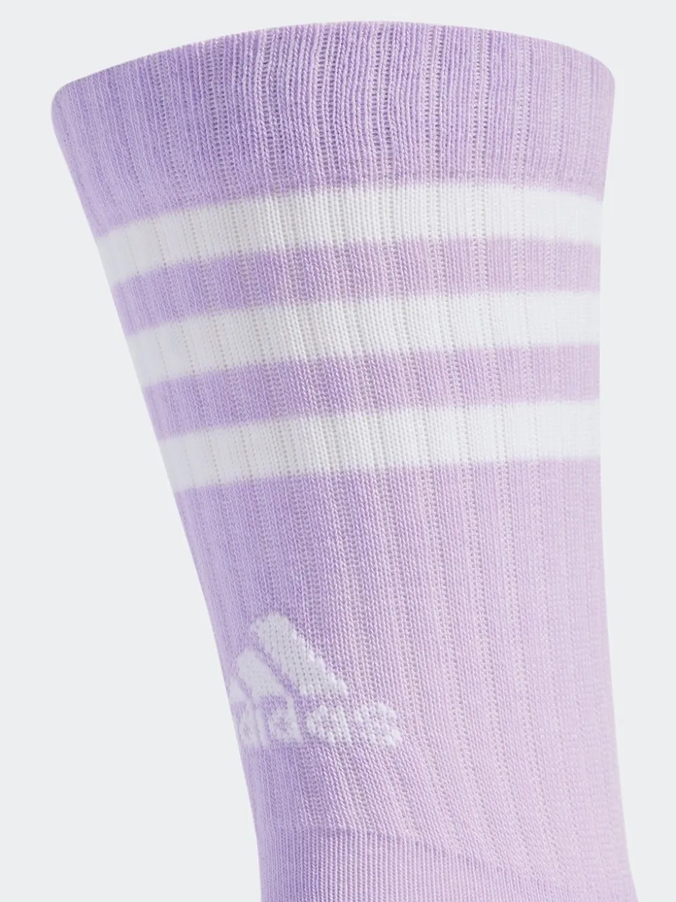 adidas Purple 3-Stripe Crew Length Socks 3 Pack