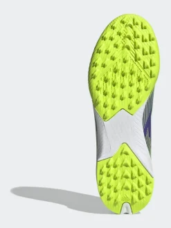 adidas Purple/Lime Kids F50 League Laceless Turf Boots