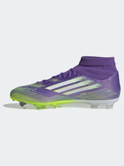 adidas Purple/White Adult F50 League Mid Firm Ground Boots