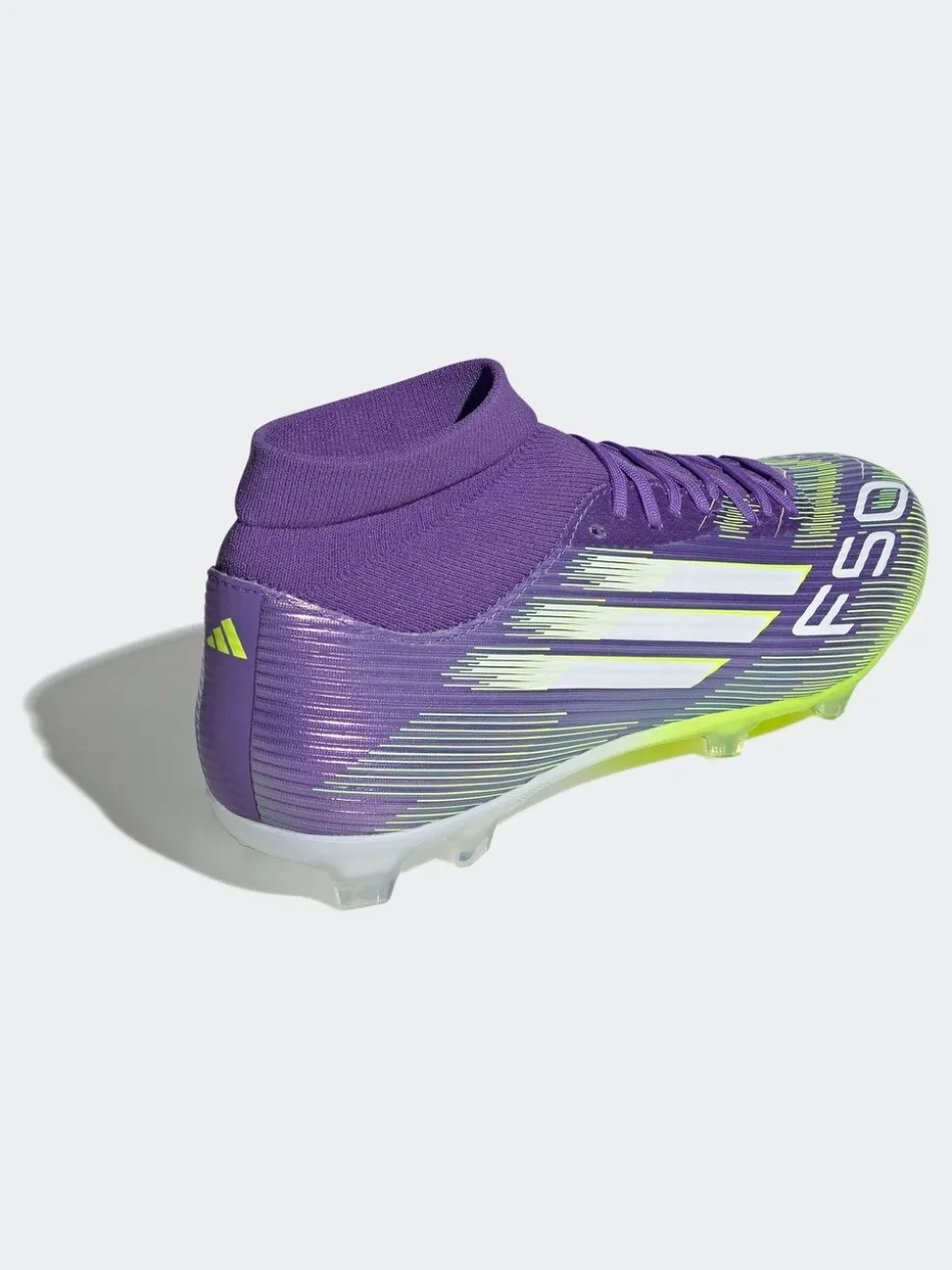 adidas Purple/White Adult F50 League Mid Firm Ground Boots