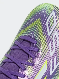 adidas Purple/White Adult F50 League Mid Firm Ground Boots