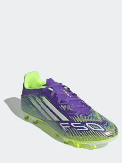adidas Purple/White Adult F50 Club Firm/Multi Ground Boots