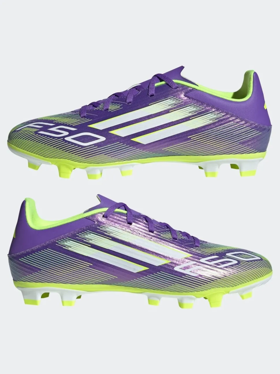 adidas Purple/White Adult F50 Club Firm/Multi Ground Boots