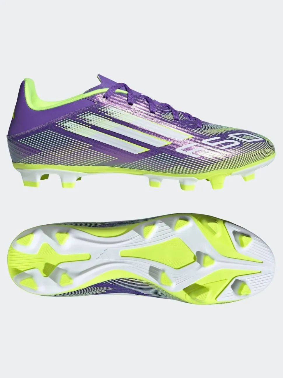 adidas Purple/White Adult F50 Club Firm/Multi Ground Boots