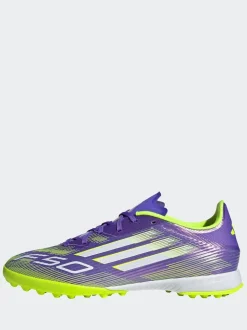adidas Purple/White Adult F50 League Turf Boots