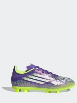 adidas Purple/White Kids F50 League Firm/Multi Ground Boots