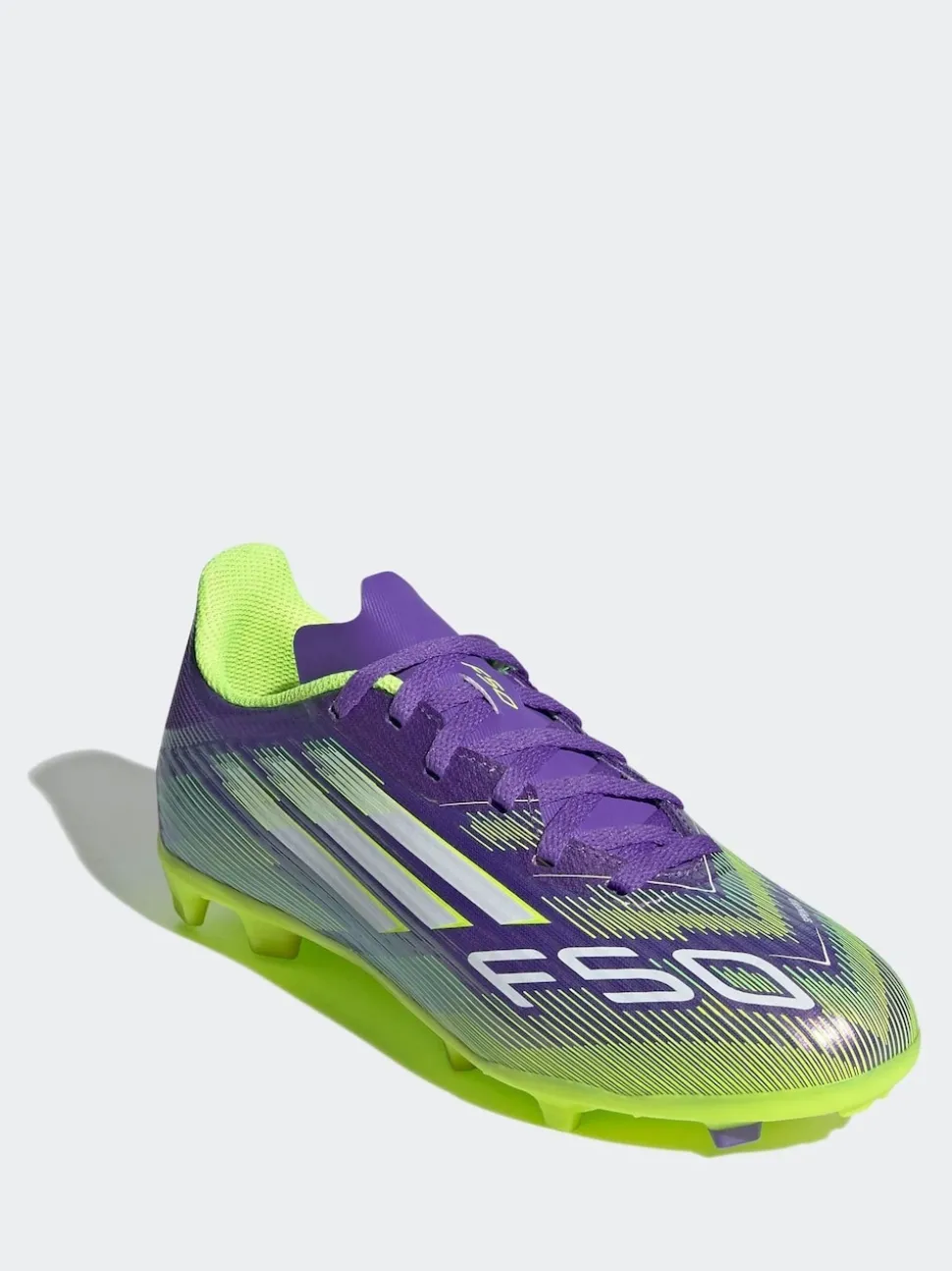 adidas Purple/White Kids F50 League Firm/Multi Ground Boots