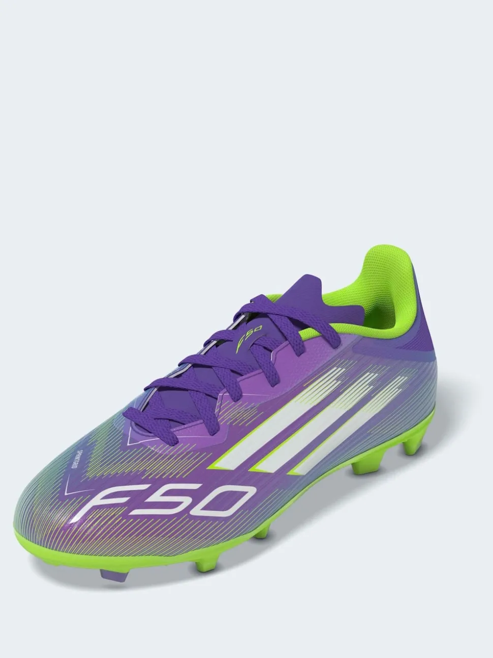 adidas Purple/White Kids F50 League Firm/Multi Ground Boots