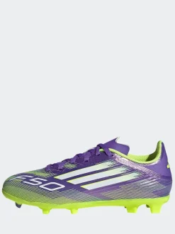 adidas Purple/White Kids F50 League Firm/Multi Ground Boots