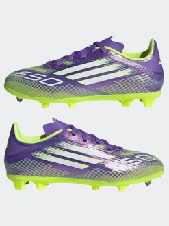 adidas Purple/White Kids F50 League Firm/Multi Ground Boots