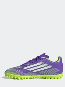 adidas Purple/White Kids F50 Club Turf Boots