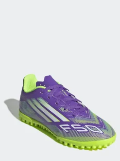 adidas Purple/White Kids F50 Club Turf Boots