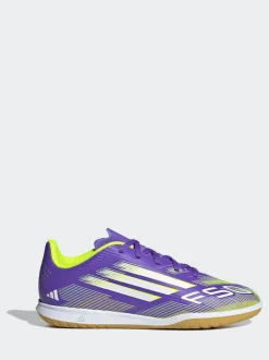 adidas Purple/White Kids F50 Club Indoor Boots