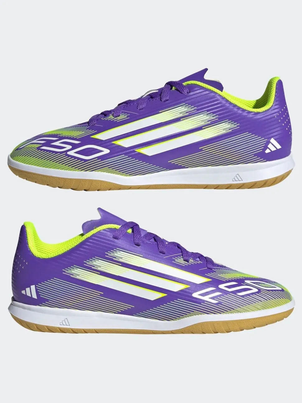 adidas Purple/White Kids F50 Club Indoor Boots