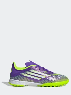 adidas Purple/White Kids F50 League Turf Boots