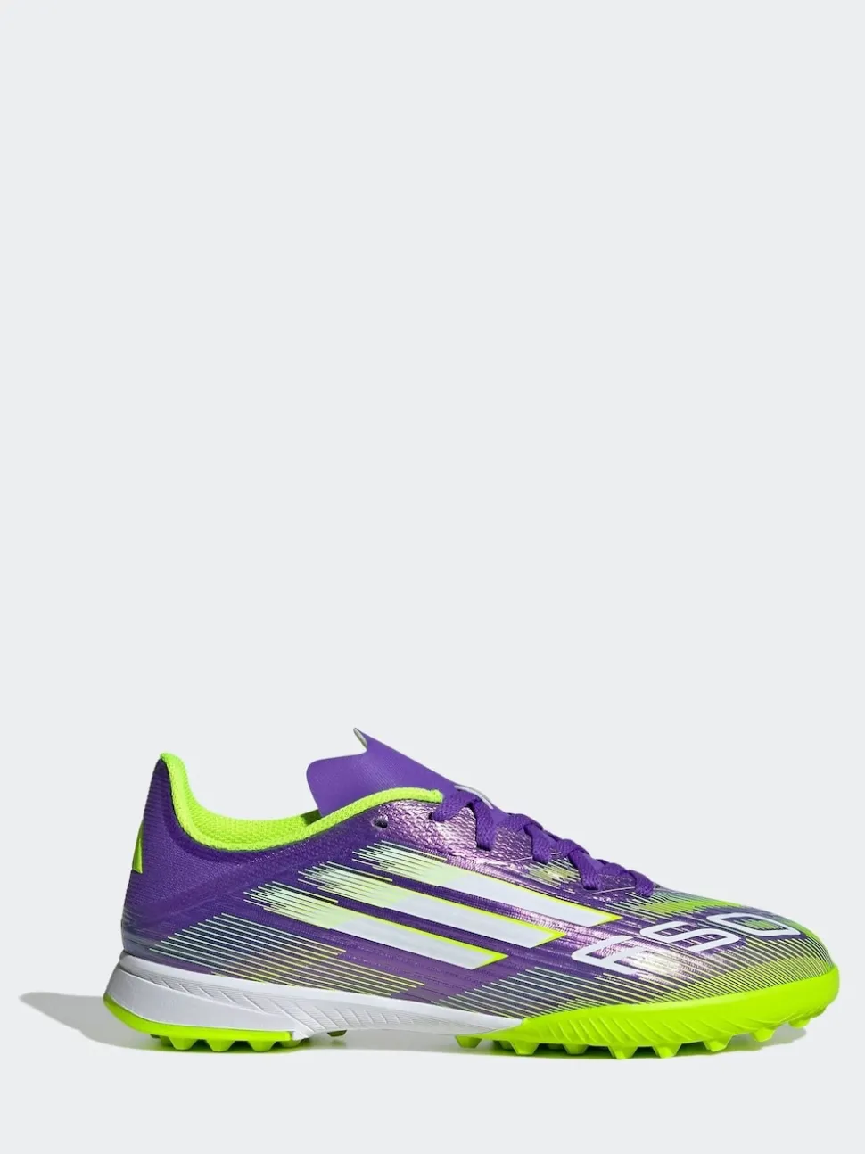 adidas Purple/White Kids F50 League Turf Boots