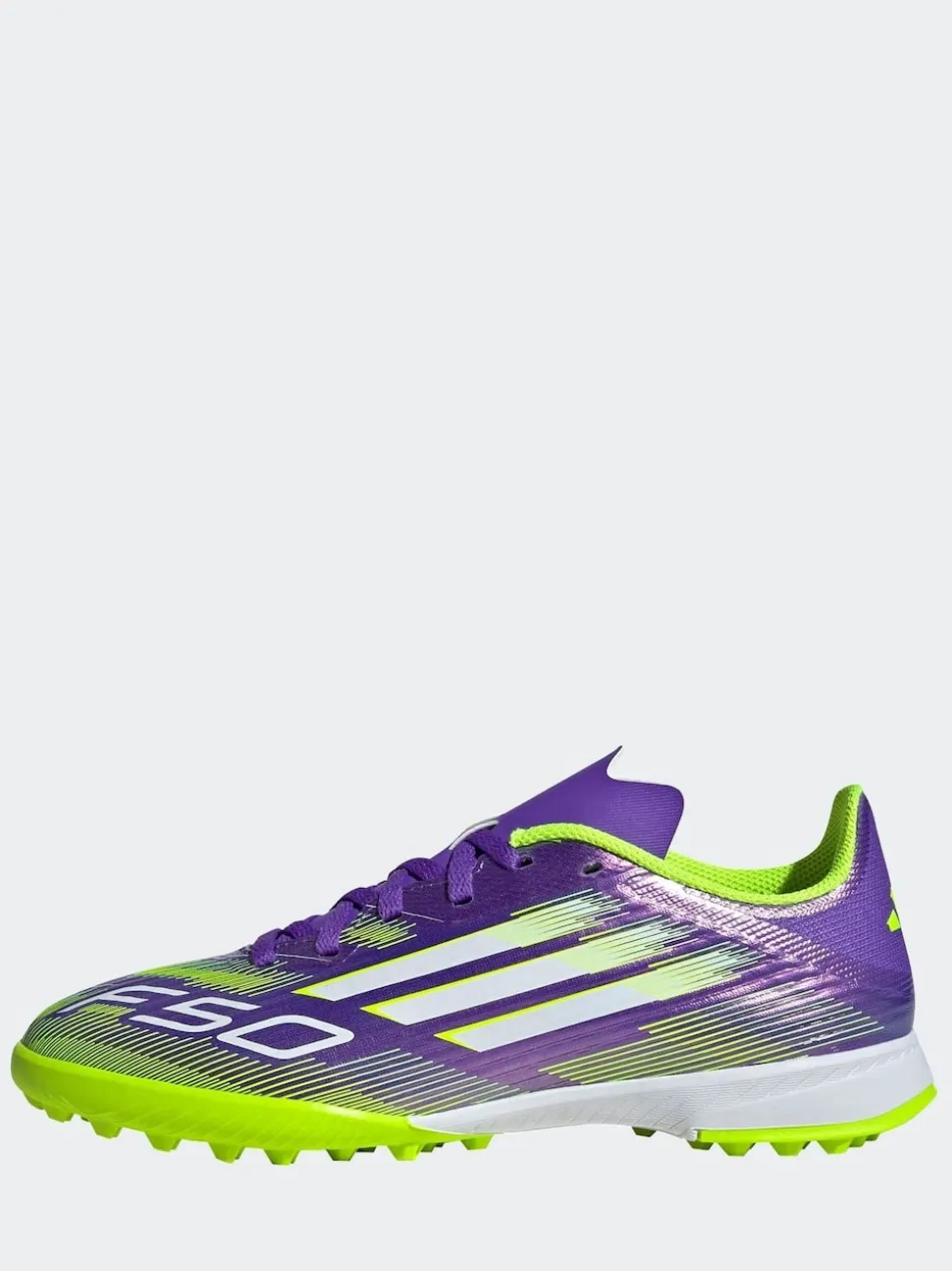 adidas Purple/White Kids F50 League Turf Boots