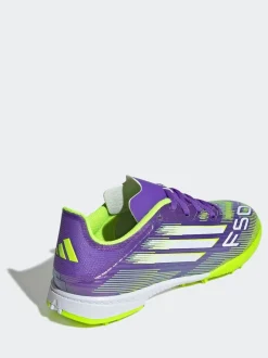 adidas Purple/White Kids F50 League Turf Boots