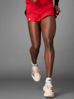 adidas Red Adizero Essentials Running Split Shorts