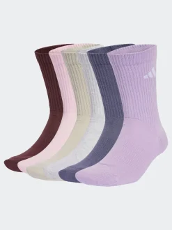 adidas Red Logo Crew Socks 6 Pack