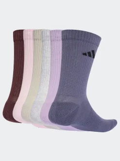 adidas Red Logo Crew Socks 6 Pack