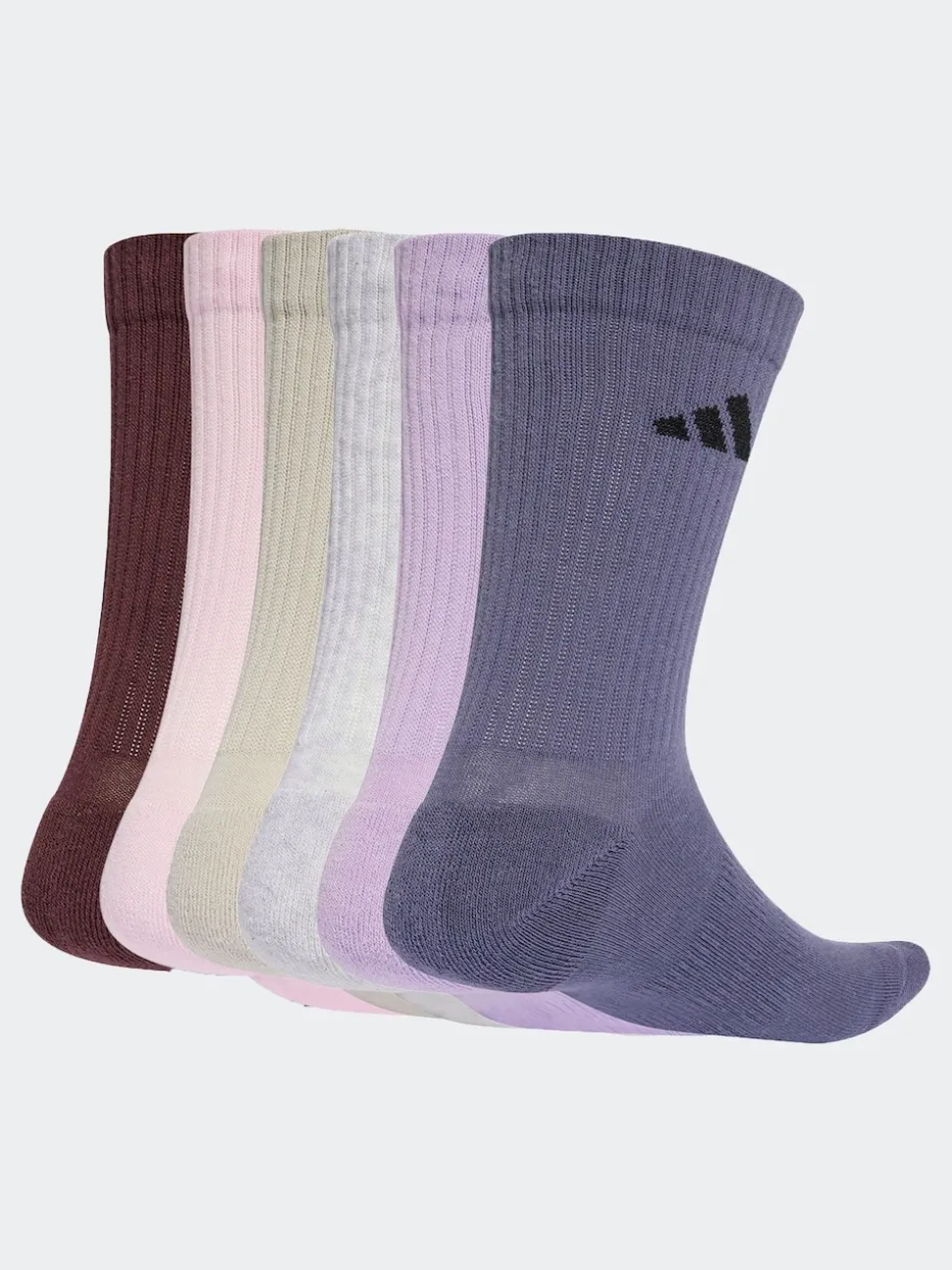 adidas Red Logo Crew Socks 6 Pack