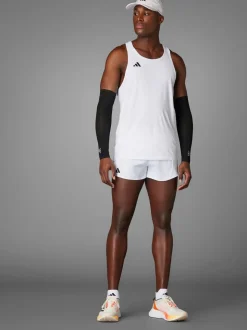 adidas White Adizero Essentials Running Tank Top