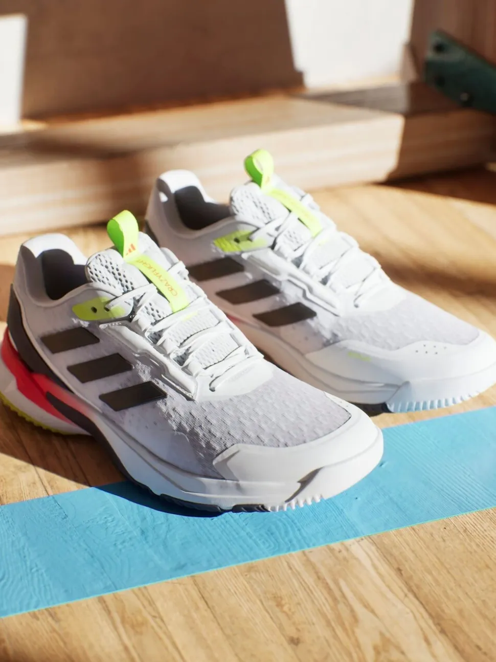 adidas White Crazyflight 6 Indoor Shoes