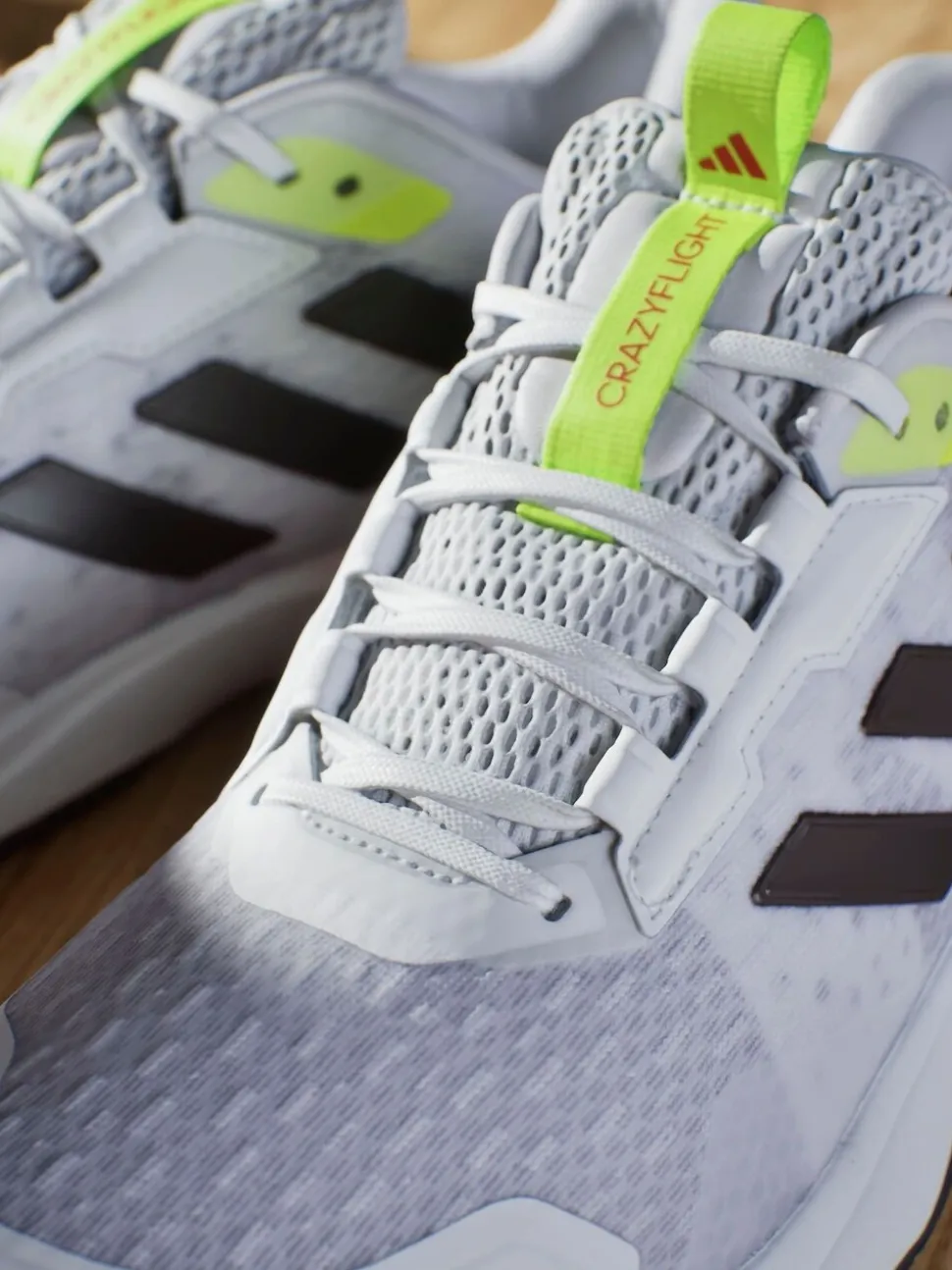 adidas White Crazyflight 6 Indoor Shoes