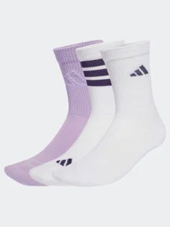adidas White Ecru Logo Socks 3 Pack