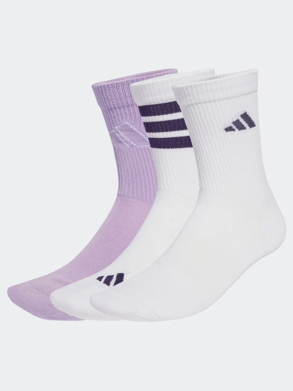 adidas White Ecru Logo Socks 3 Pack