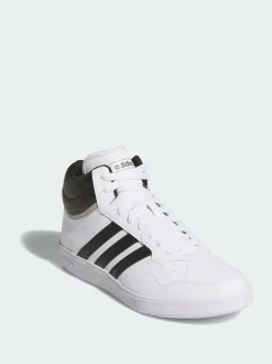 adidas White Hoops 4.0 Mid Shoes