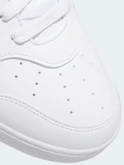 adidas White Hoops 4.0 Mid Shoes