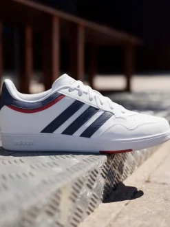 adidas White Hoops 4.0 Shoes