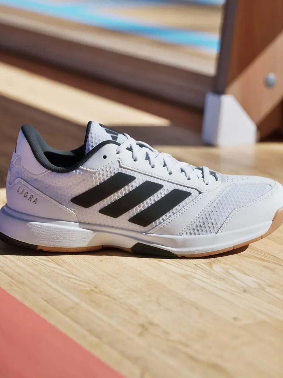 adidas White Ligra 8 Indoor Shoes