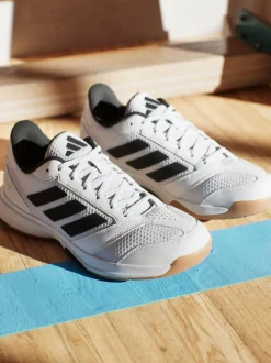 adidas White Ligra 8 Indoor Shoes