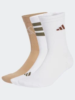 adidas White Logo Socks 3 Pack