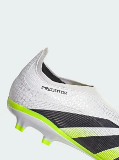 adidas White Predator League Laceless Firm/Multi-Ground Boots