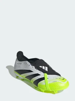 adidas White Predator League Fold-Over Tongue Firm/Multi-Ground Boots