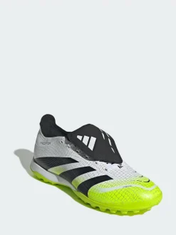adidas White Predator League Fold-Over Tongue Turf Boots